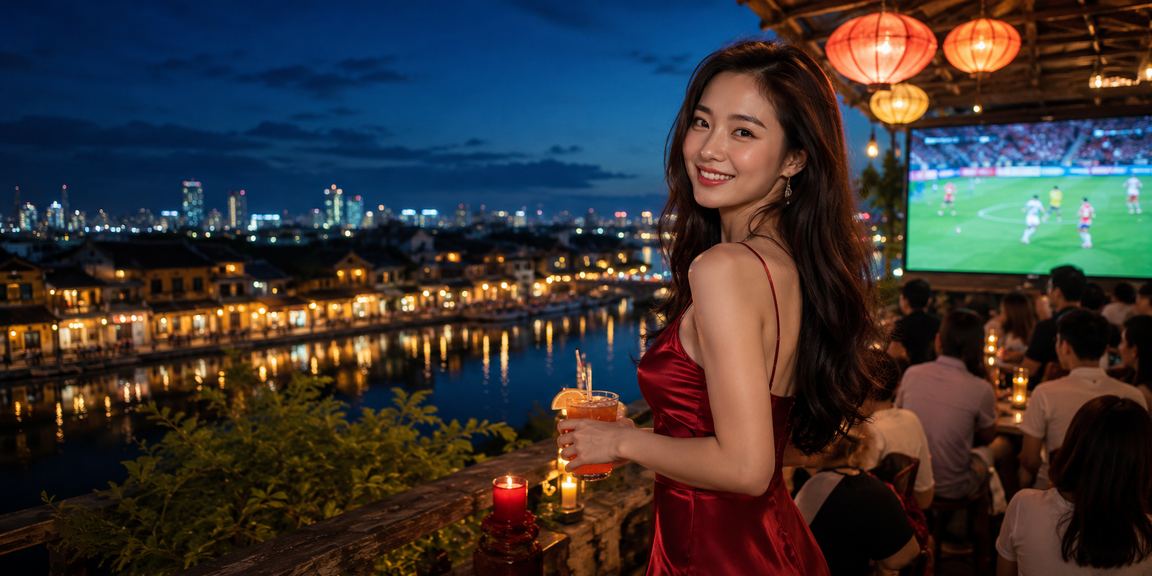 Người chơi Hội An thư giãn bên ly cà phê khi theo dõi cá cược bóng đá có trách nhiệm